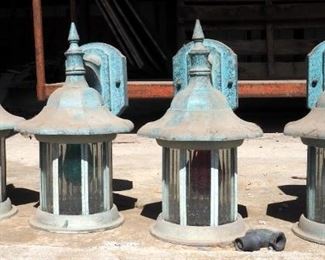 Reclaimed Outdoor Wall Sconce Lights, Qty 4