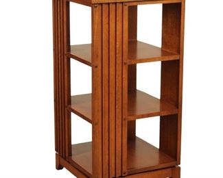Oak Mission Style Revolving Bookcase $395 or bid #5