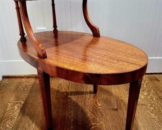 vintage Oval step-back end table