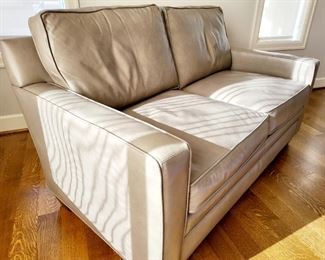 STICKLEY Leather Love Seat $595 or bid #3