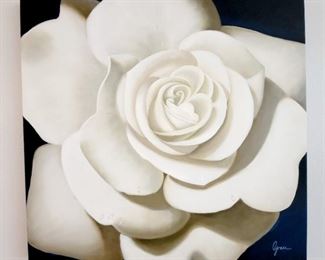 "White Rose" oil on canvas by GRACE #31
