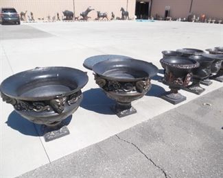 Large urns for planting and great statement pieces for any garden or entraceway