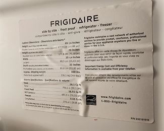 Frigidaire Refrigerator 