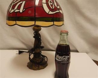 Coca Cola Faux Stained Glass Lamp