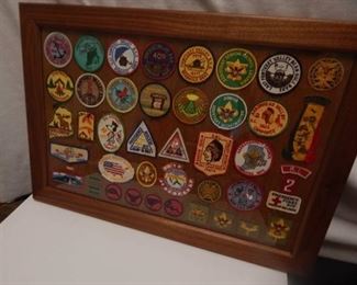 Antique Boy Scout Badges, Framed