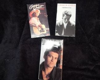 George Strait, Billy Ray Cyrus, and Vince Gill VHS Concert Tapes