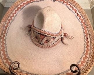 Vintage - HUGE - Mexican sombrero!  This is the real deal….hand woven and very heavy!