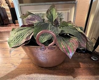 Large vintage copper pot