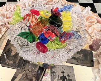 Cut glass, tin types and Murano candies