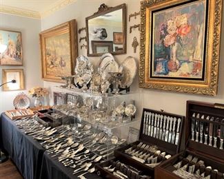 Tiffany, Francis I, Whiting, International….9 sets of sterling flatware