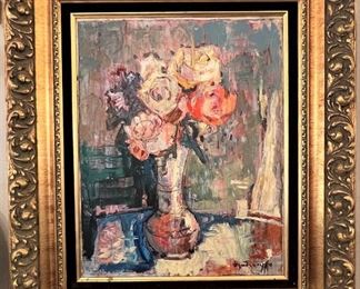 “Flowers” - Oil on canvas