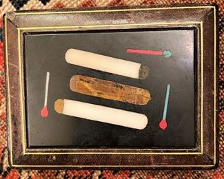 Vintage inlaid cigarette box