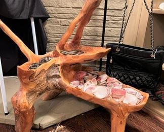 Mid-Century burled “sculpture or container”?  You decide!