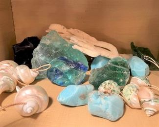 Sea glass, stones & shells