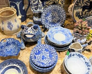 Blue & white!  Lots of it!