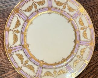 Lamm Dresden pink and gold plates - (12) - the perfect set!