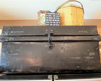 Vintage metal trunk