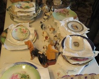 Hand Painted Plates, Germany, Prussia, Limoges, Czech