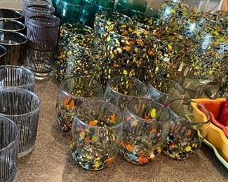 Hand Blown Mexican Confetti Glass
