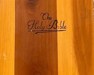 The Holy Bible in Wood Box