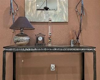 Sconces, Sofa Table (also matching Coffee Table and End Table), Mirror/Clock, Accent Lamp