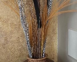 Pottery w Wicker Lip and Floral