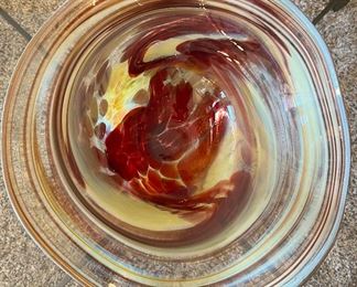 Artist Signed Art Glass Bowl