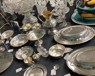Large Sterling and Silver-Plate Collection