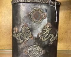 Chinese Dragon Large Metal Bottle