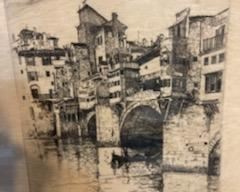 Joseph Pennell "Ponte Vecchio" Etching