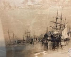 "Inner Harbor Gloucester" Etching Stephen Parrish