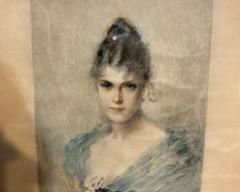 1894 "Head of a Young Girl" by  Maurice DeVille