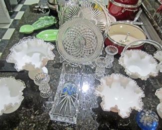 Fenton Silvercrest and decorative glass