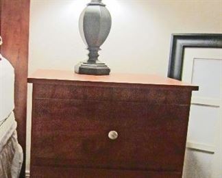 One of the night stands and lamp