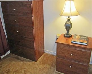 Chest and second night stand with lamp