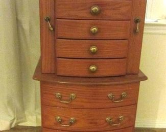 Oak jewelry Cabinet  (closed)