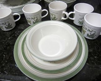 Vintage Corelle by Corning stacked single place setting