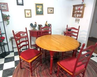 Dinette table with four matching chairs