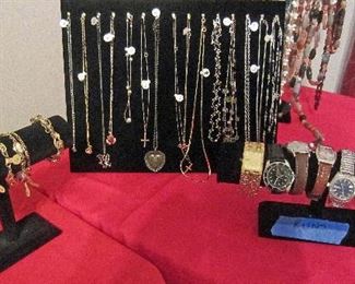 More costume jewelry and some of the watches