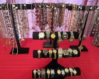 More costume jewelry and some of the watches