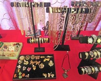 More costume jewelry and some of the watches