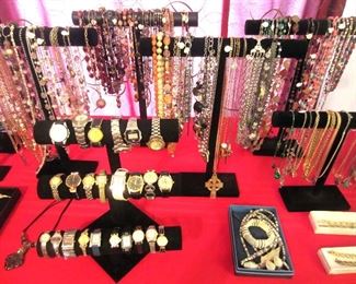 More costume jewelry and some of the watches