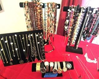 More costume jewelry and some of the watches