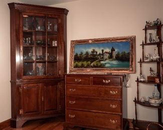 Glassware, ceramics, and painting.