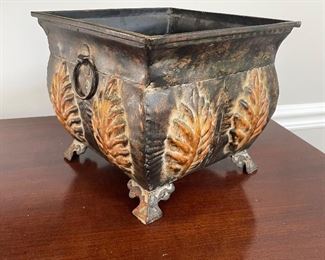 Metal planter, 9" x 9" x 8"H,  was $14, NOW $9