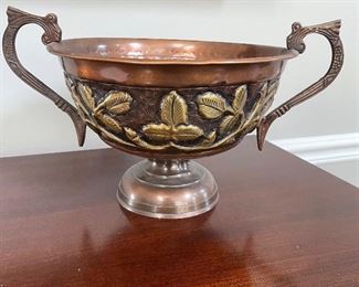 Metal leaf bowl, 14" x 7"H,  was $24, NOW  $15