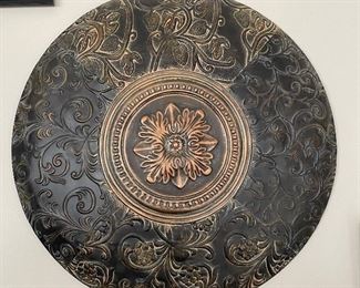 Round metal wall art, 26" diameter,  was $20, NOW $15