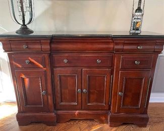 Buffet w/ marble top, 62"W x 19"D x 41"H,  was $545, NOW $399