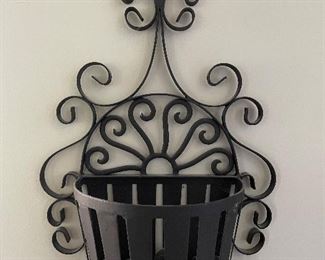 Metal planter wall decor, 18"H x 11.5"W,  was $20, NOW $12