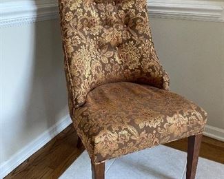 Upholstered tufted accent chair, 3"H x 29"D x 22"W, was $65, NOW $40